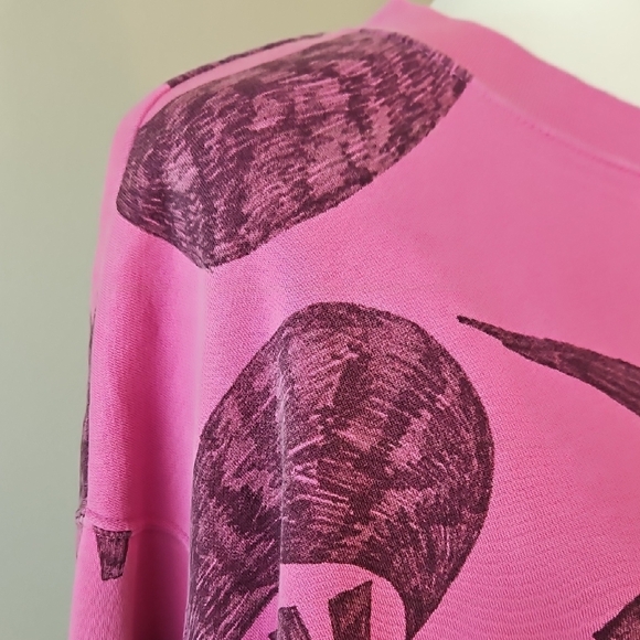 Nike Icon Clash Pink Scribble Swoosh Cropped Sweatshirt 2X - Picture 5 of 12